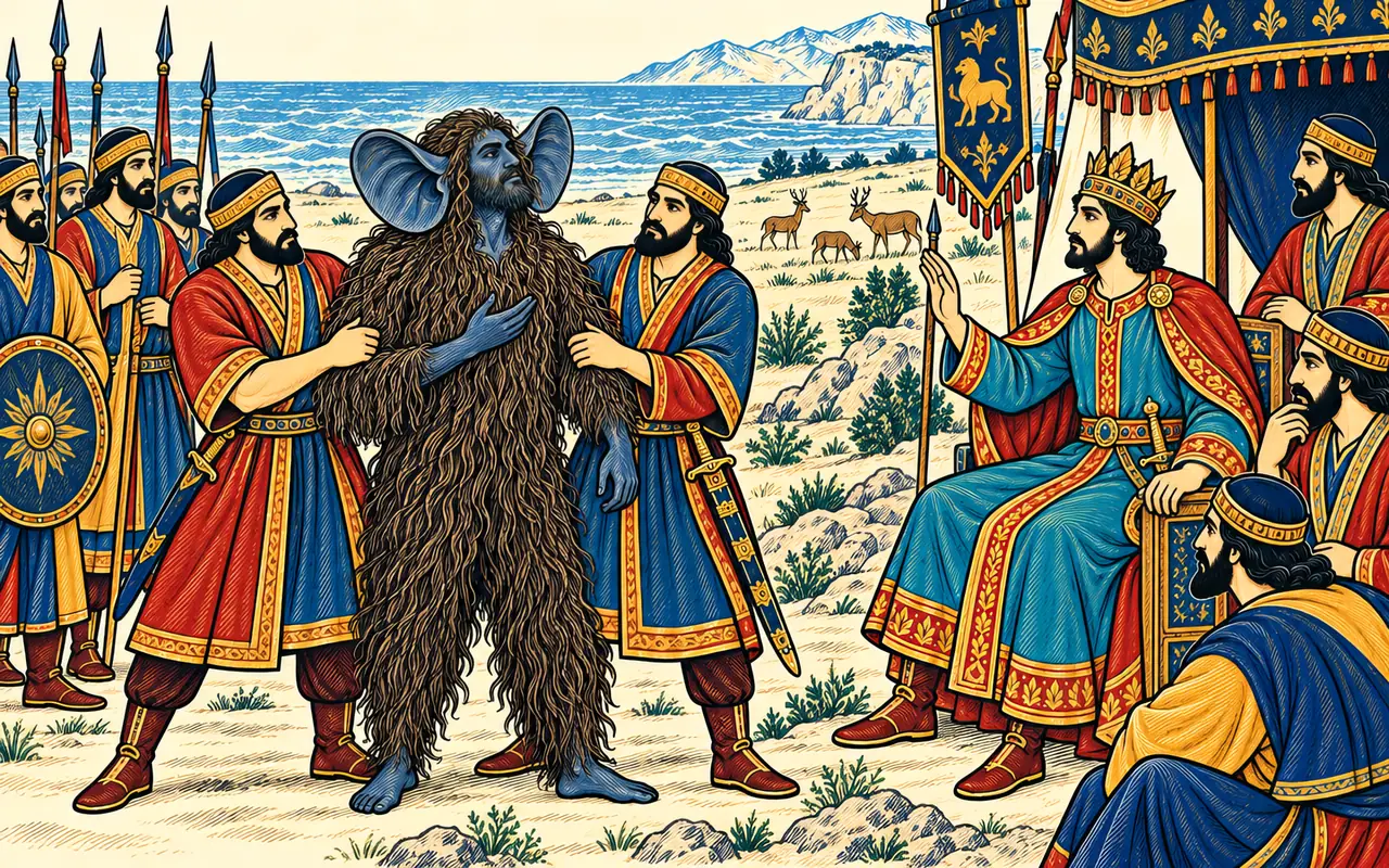 Goosh-bistar Is Brought Before Iskandar