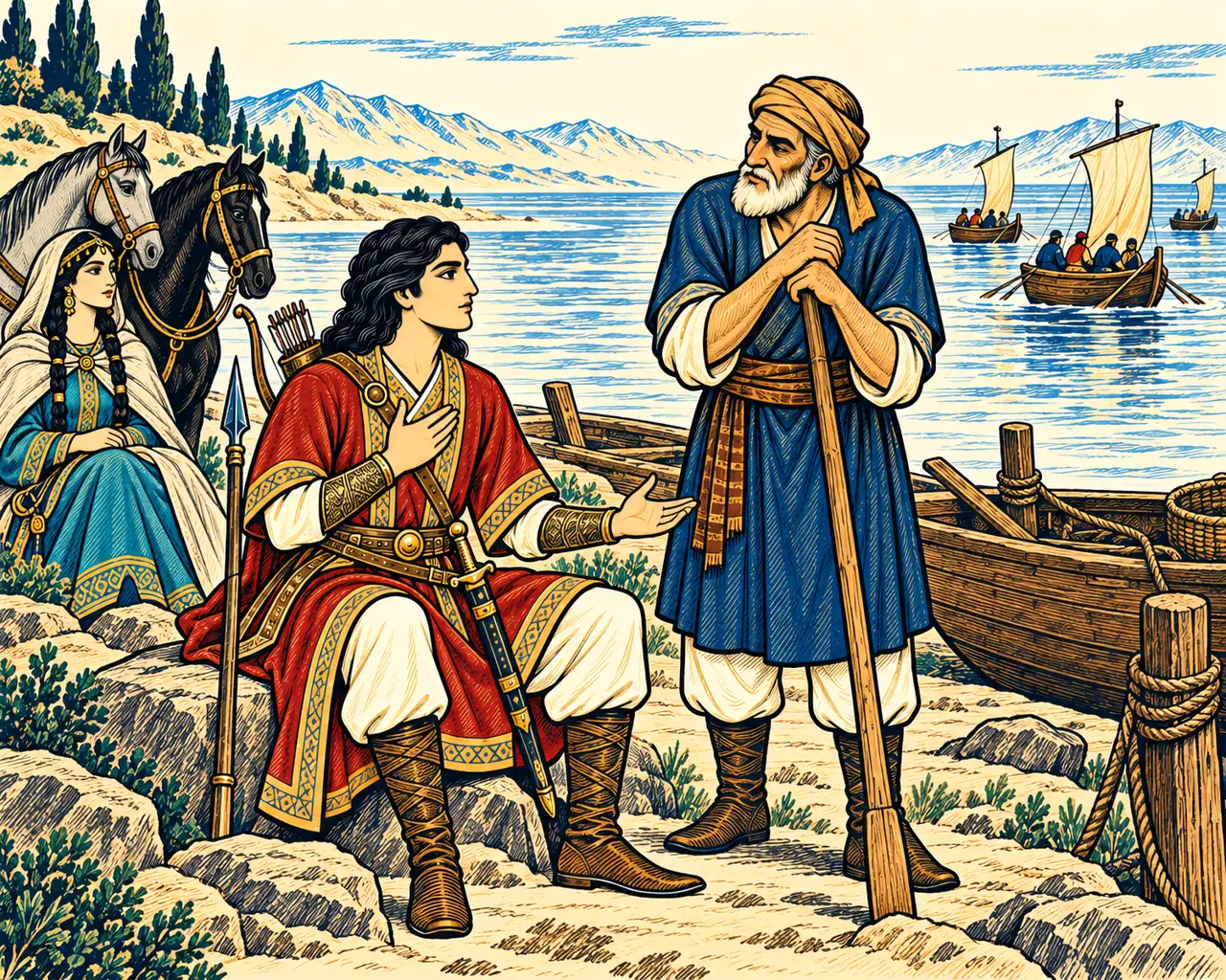 The Old Boatman Recognizes Ardeshir