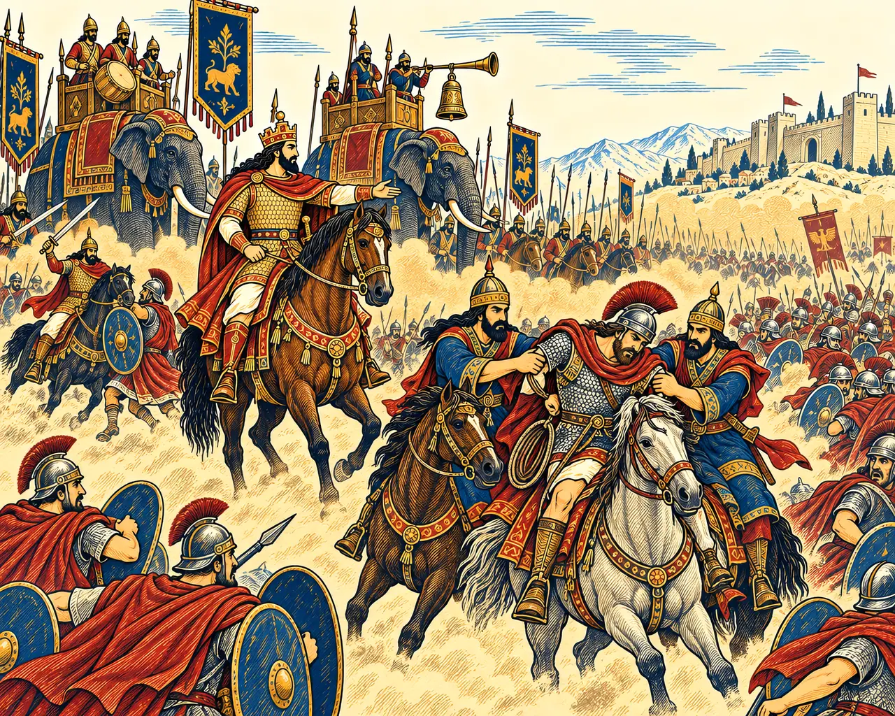 Shapur Breaks the Romans at Palavina
