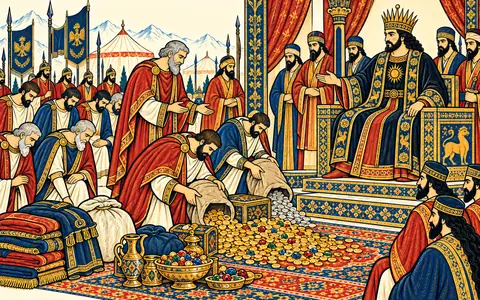 The Bareheaded Romans Pour Out Their Gold