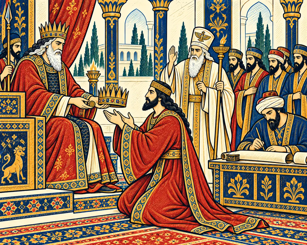 Ardeshir Swears to Hold the Crown in Trust