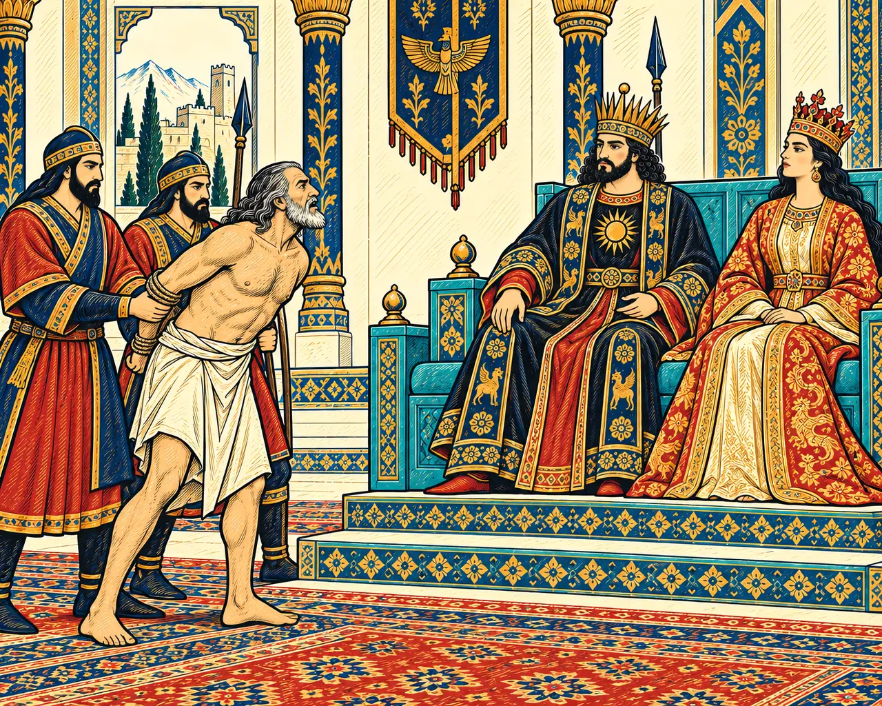 Tair Bound Before His Crowned Daughter