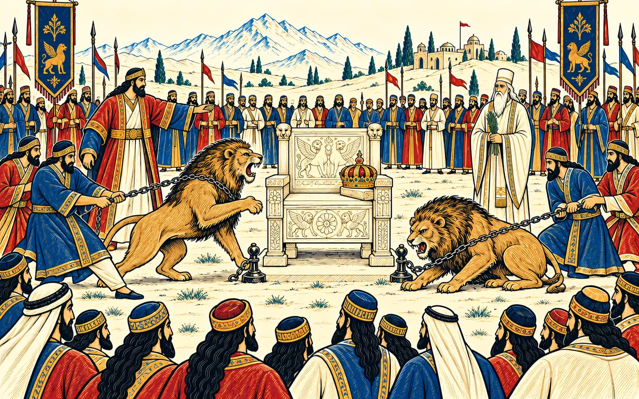 Lions Chained Beside the Ivory Throne