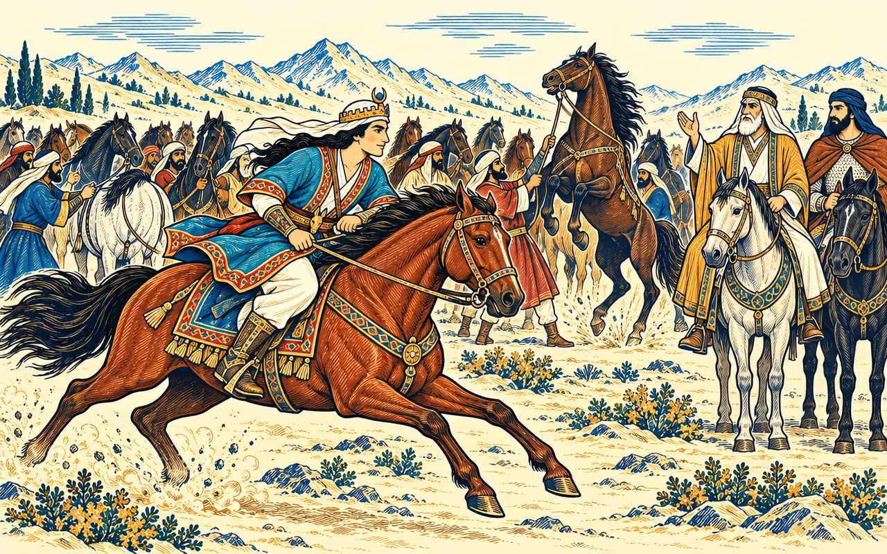 Bahram Tries the Hundred Arab Steeds