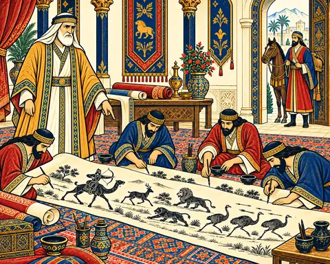 Monzer's Painters Set Bahram's Feats on Silk