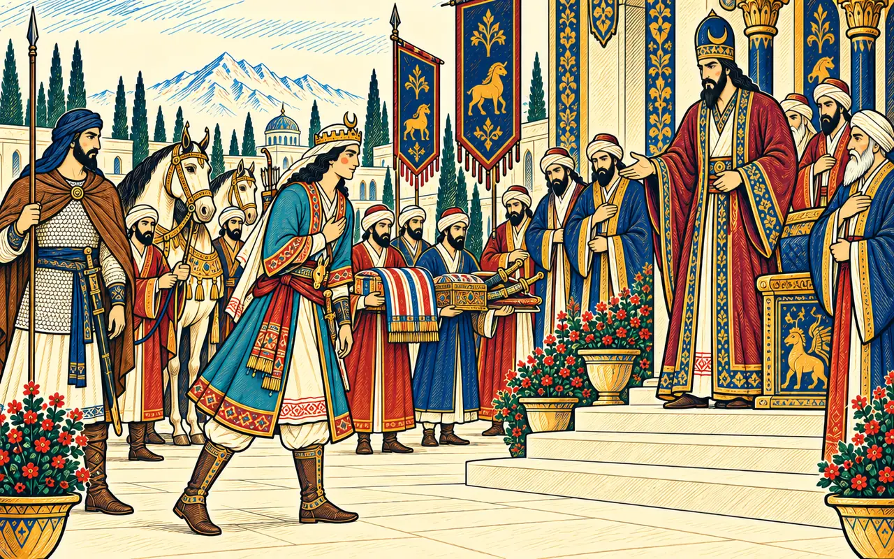 Yazdegard Beholds His Grown Son