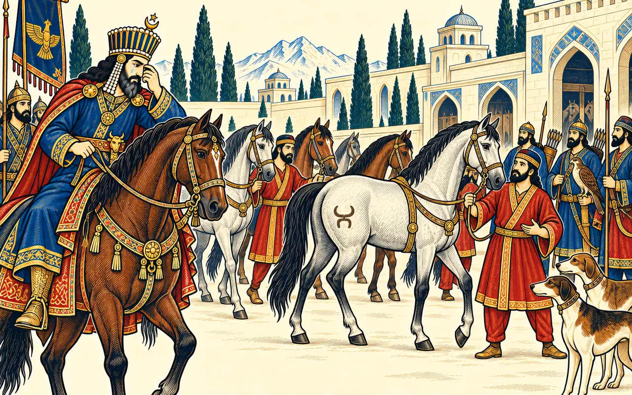 Mahbud's Brand among the Hunting Horses