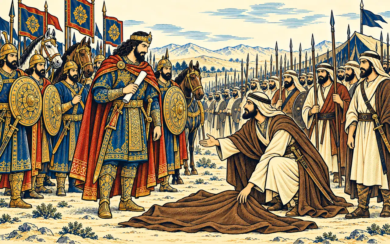 Sa’ad Spreads His Cloak for the Envoy