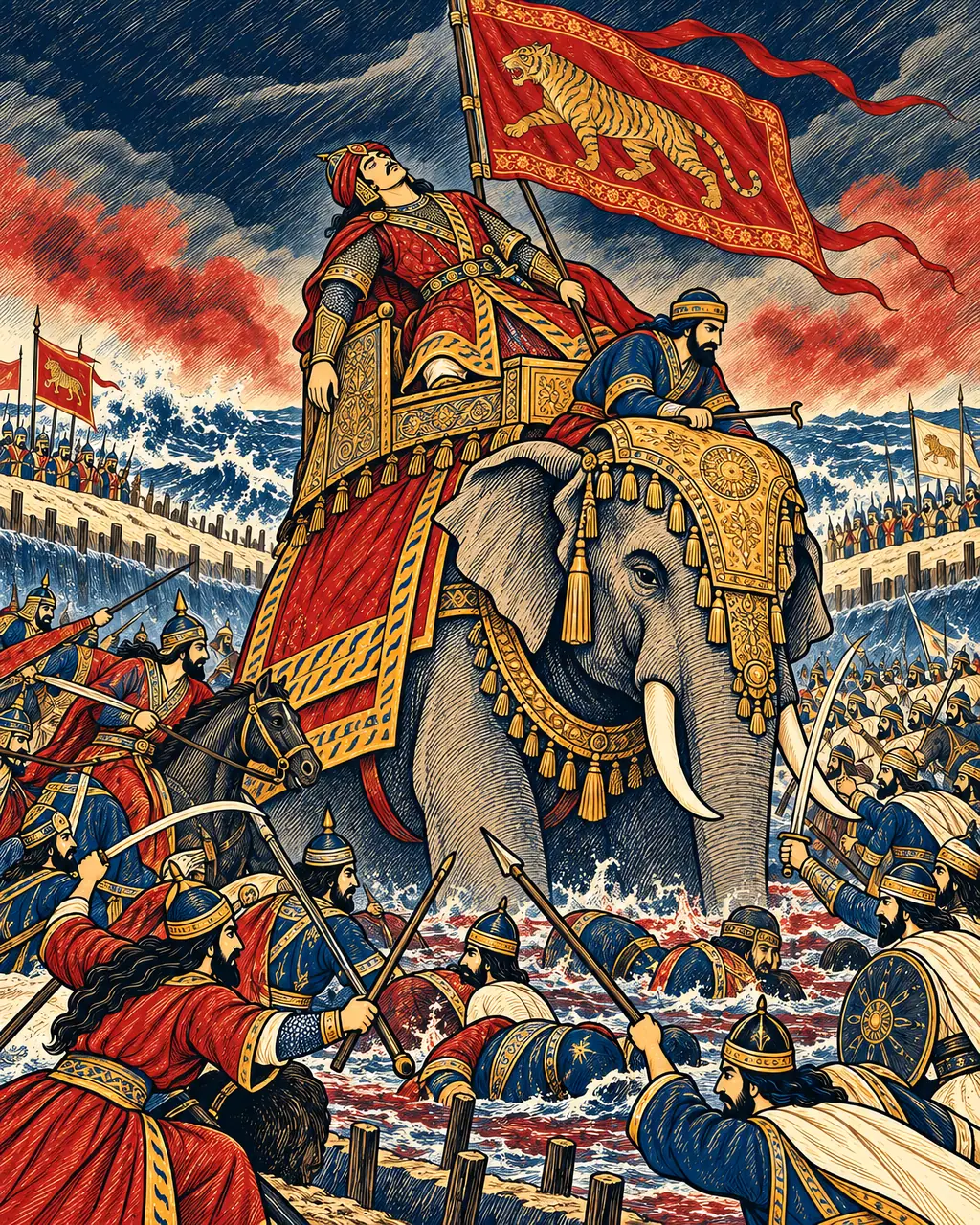 Talkhand Dies on His Elephant