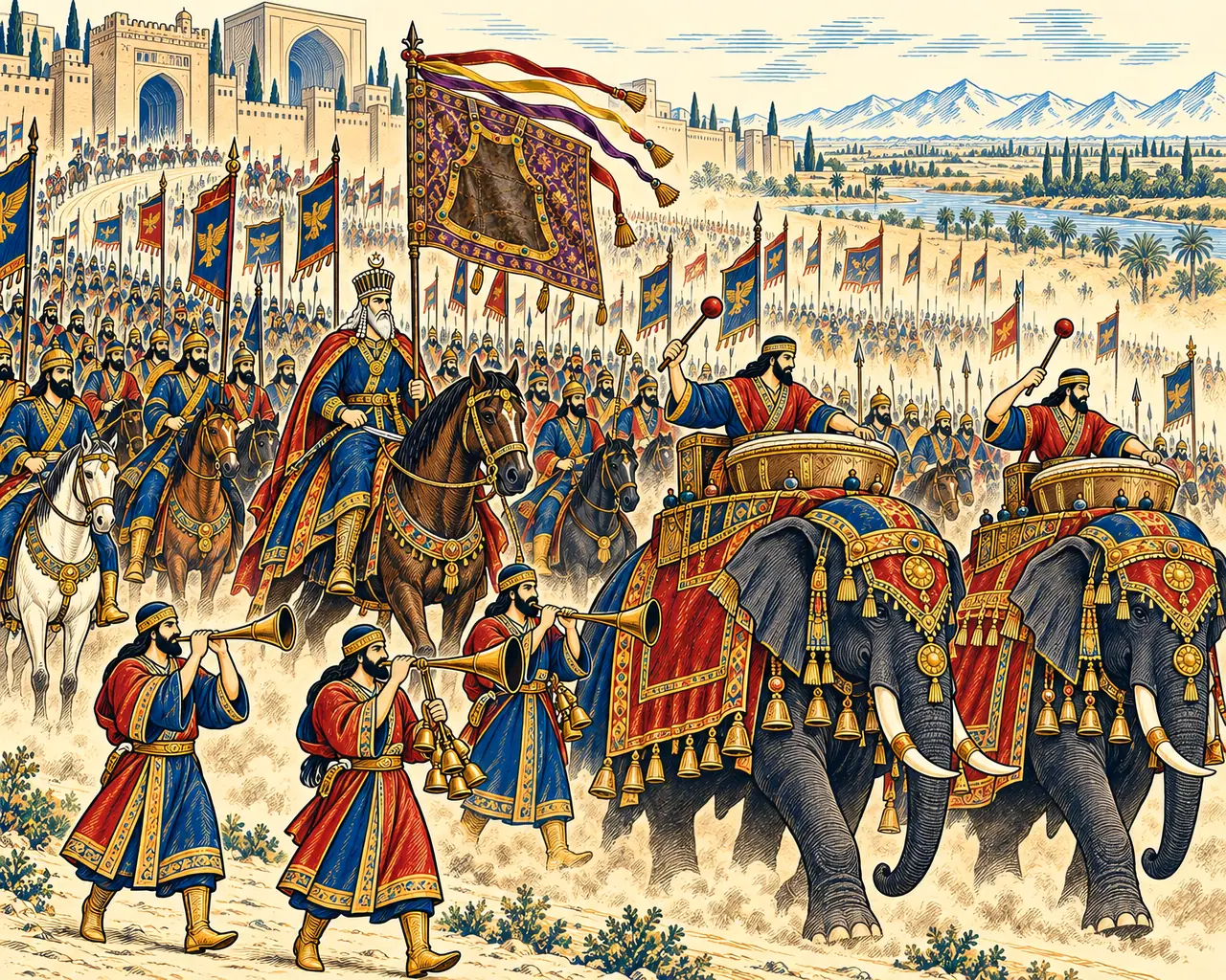 The Host Marches from Madain