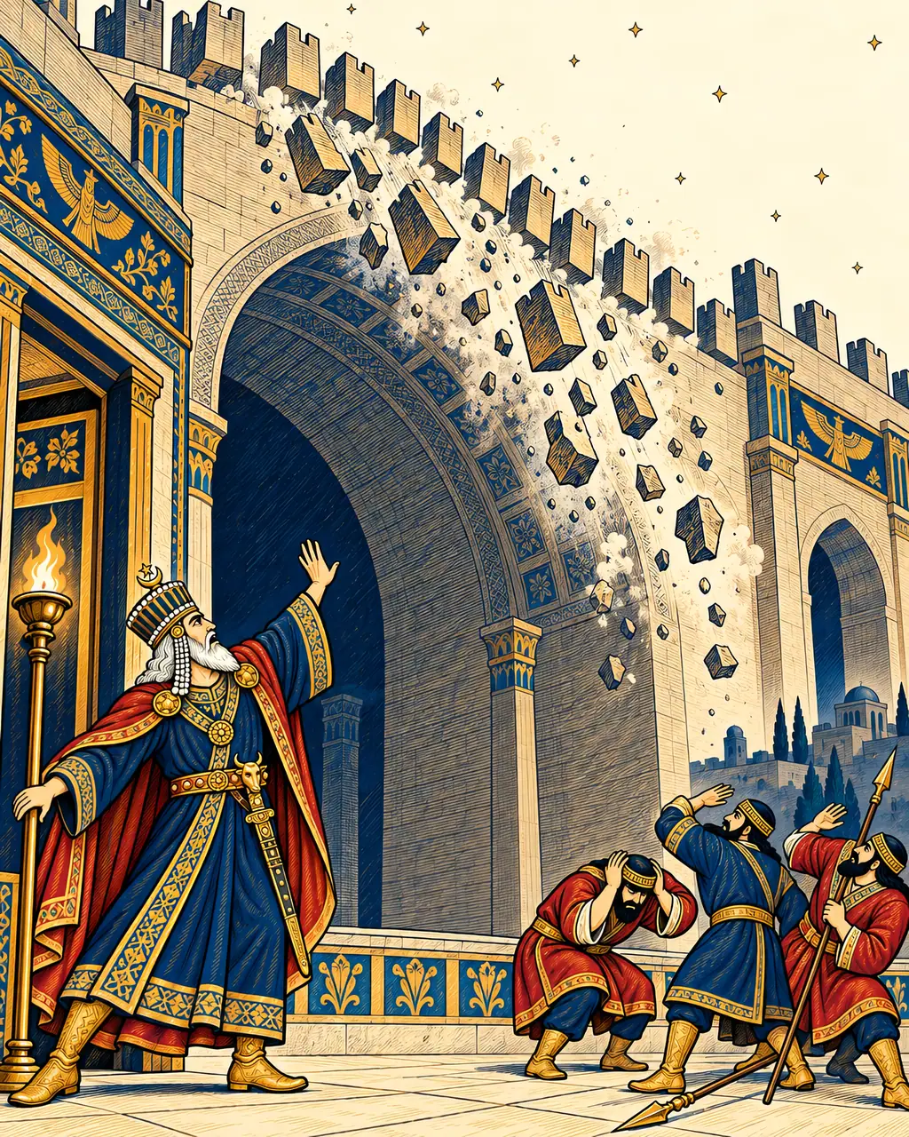 Fourteen Battlements Fall at Madain