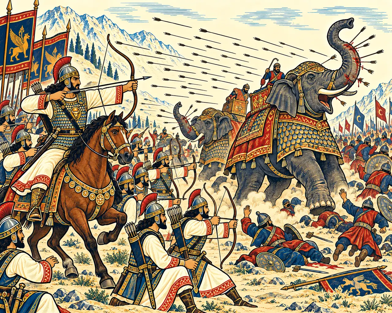 Arrows Turn the War Elephants