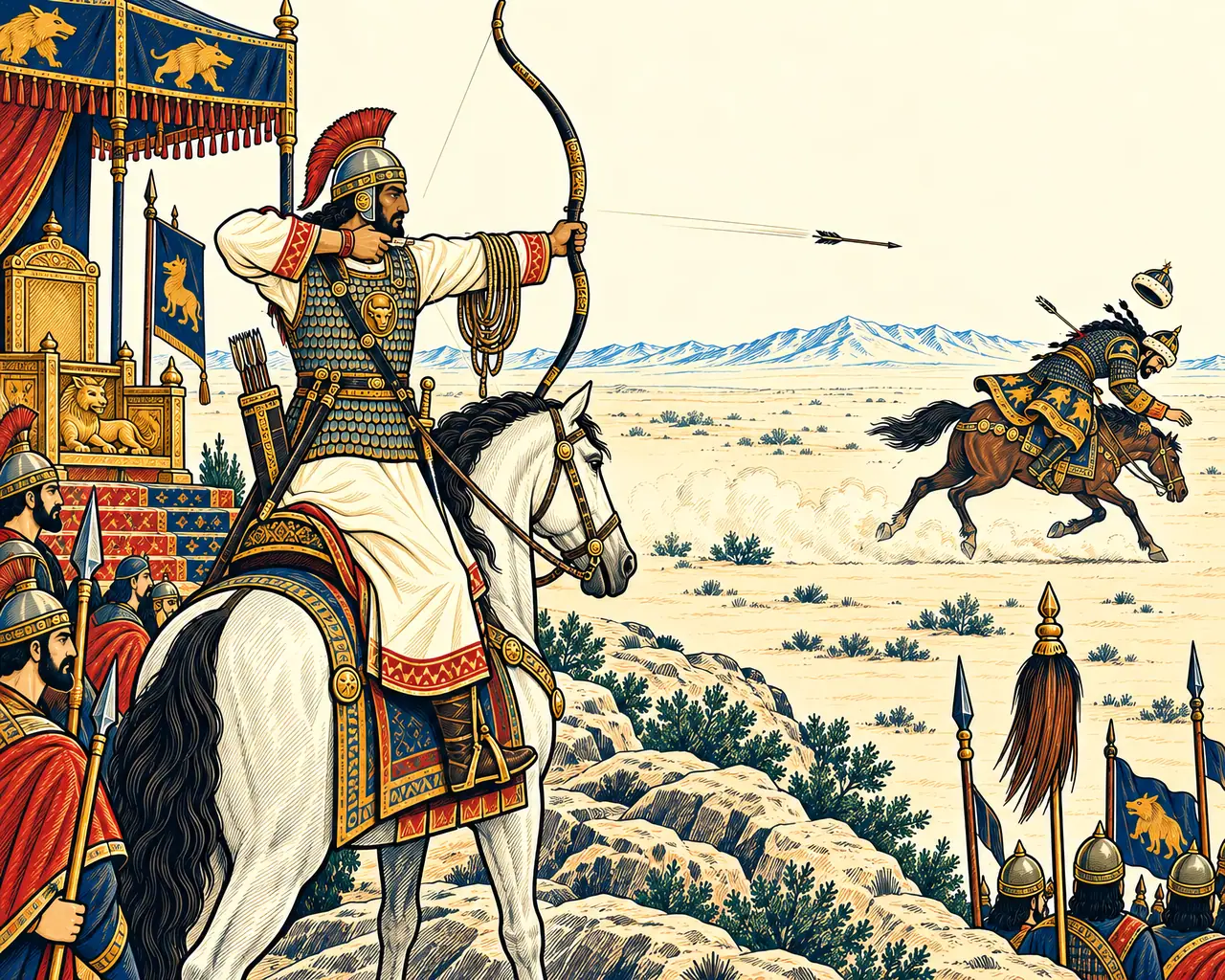 Bahram's Arrow Finds King Saveh