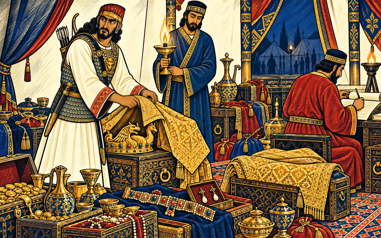 Bahram Hides Siavash's Crown