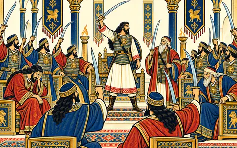 Swords Drawn in Bahram's Council