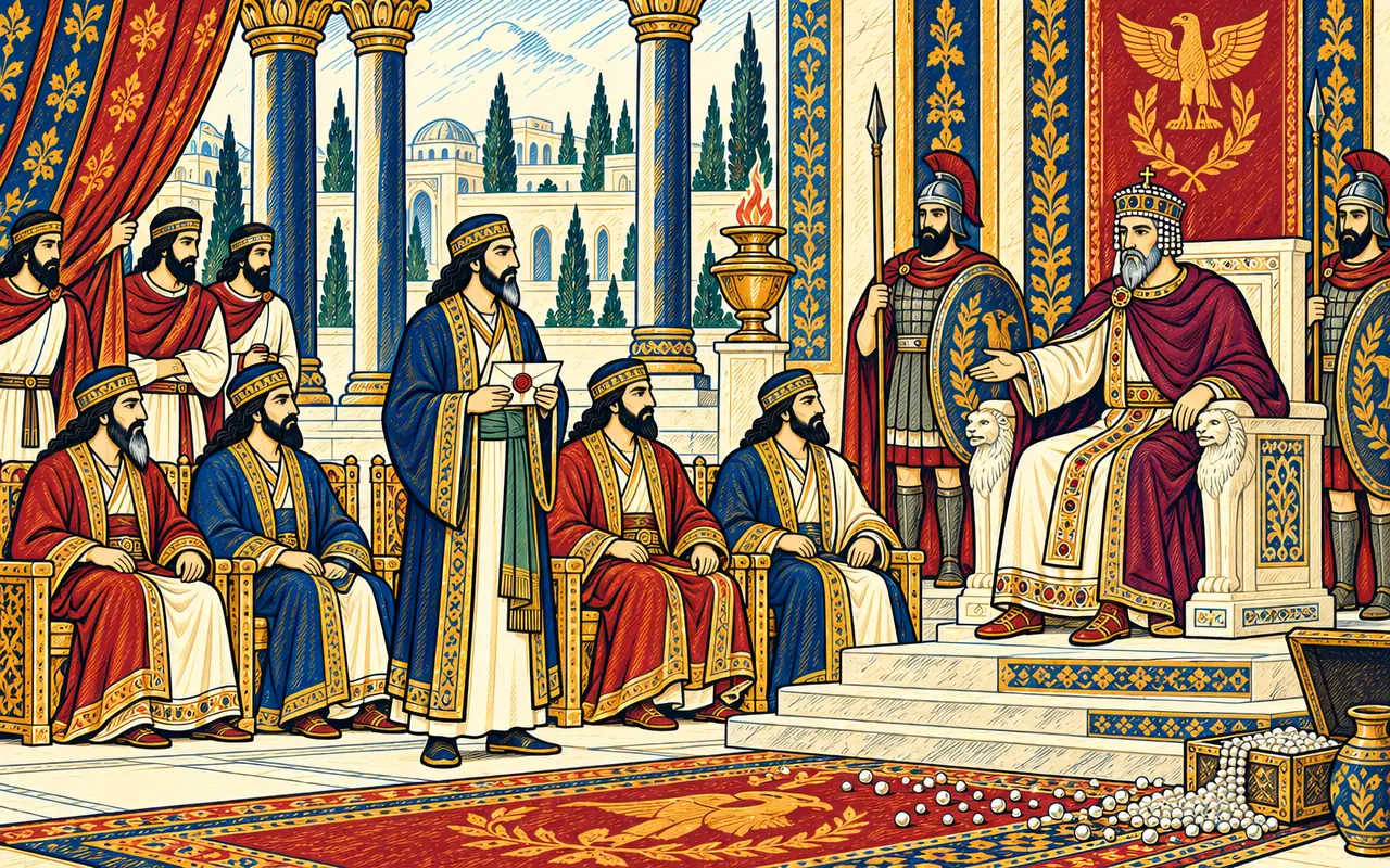 Kharrad Stands before Caesar's Throne