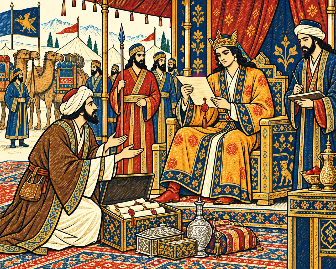 Bahram's Letters Laid before the Shah