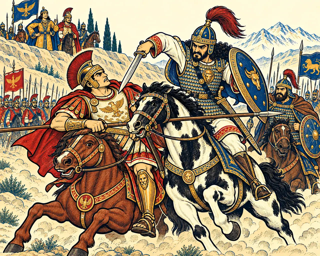 Bahram Chubin Cleaves Kut the Roman