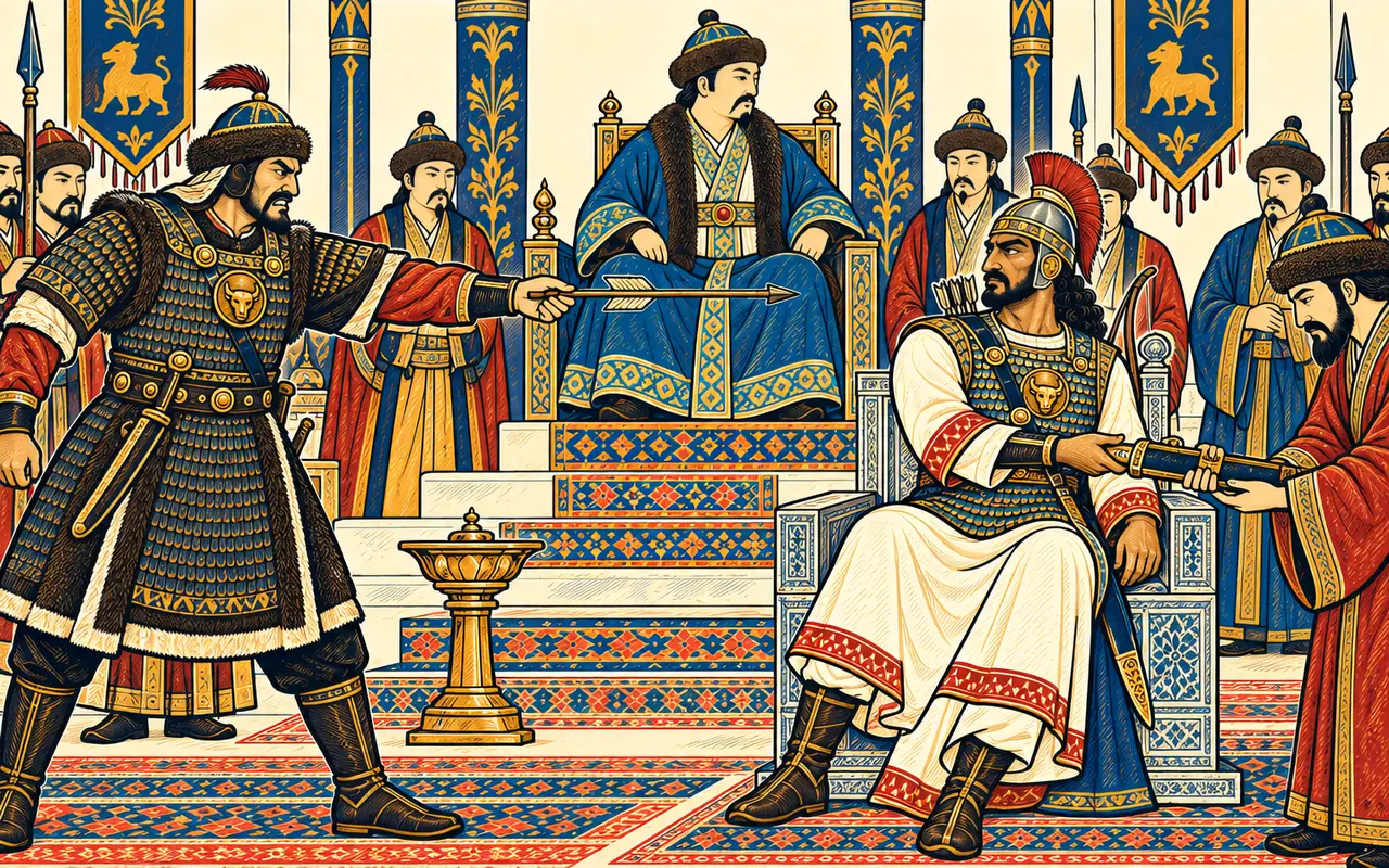 Arrow and Sword Exchanged Before the Khan