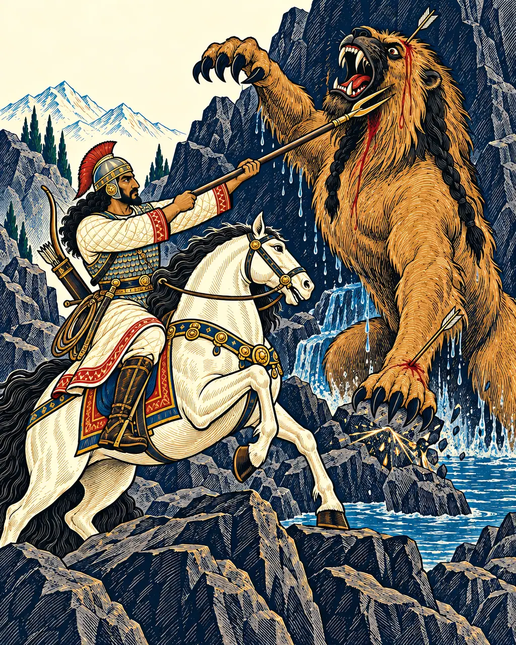 Bahram Chubin Slays the Lion-Ape