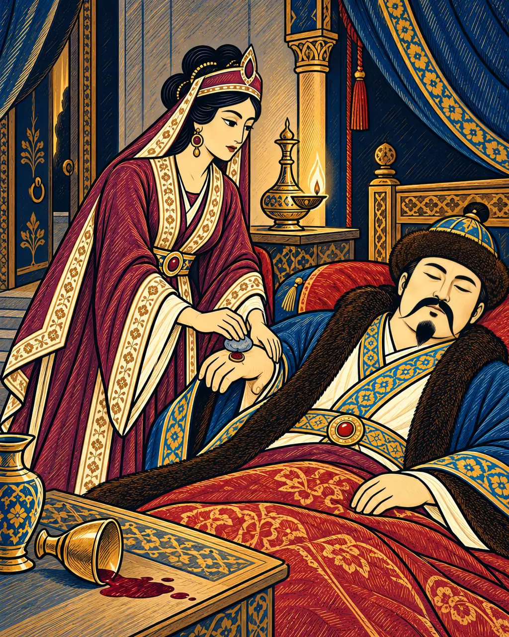 The Queen Presses the Khan's Seal