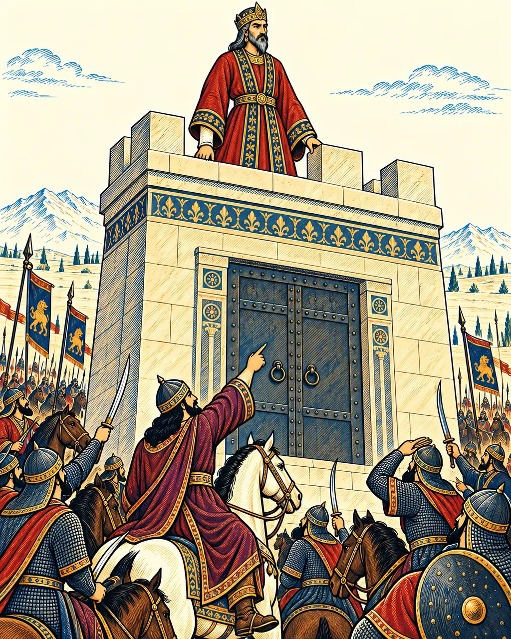 Bandvi in the Royal Robe on the Roof