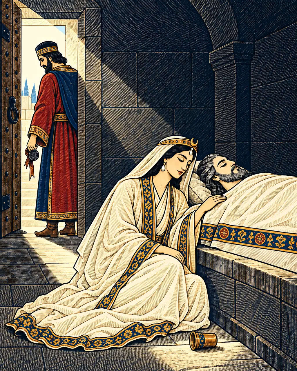Shirin in Khosrow's Tomb