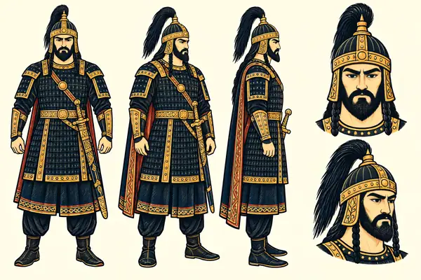 Afrasiab, identity sheet: Young war-prince/king (~25)