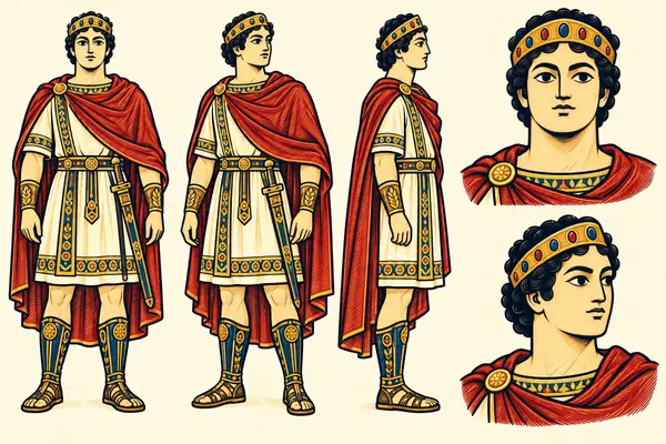 Ahran, identity sheet: Young noble