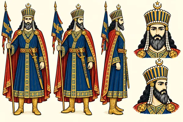 Anooshirvan, identity sheet: Mature king