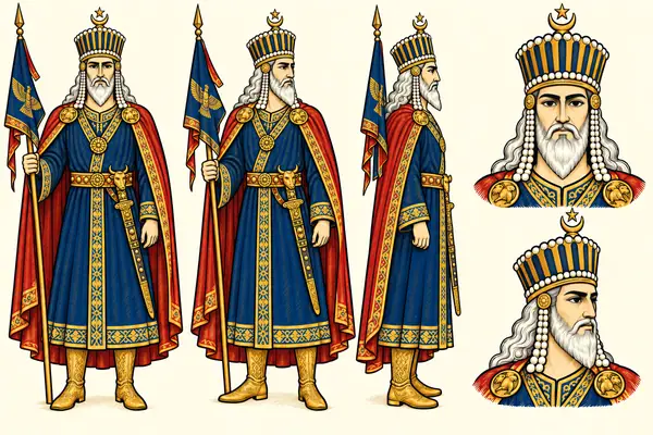 Anooshirvan, identity sheet: Old king