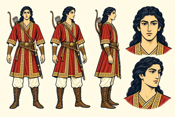Ardeshir Babakan, identity sheet: Youth