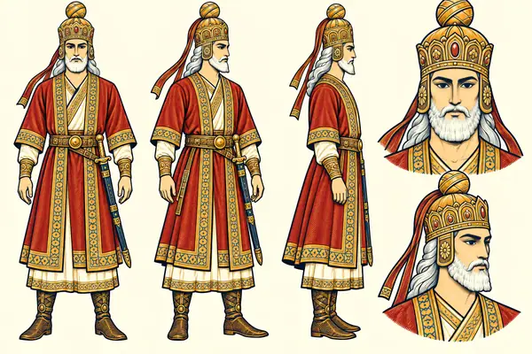 Ardeshir Babakan, identity sheet: White-haired king