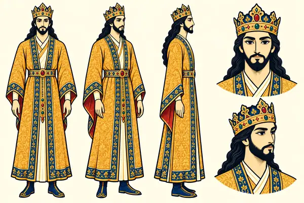 Bahman, identity sheet: Young adult / young king