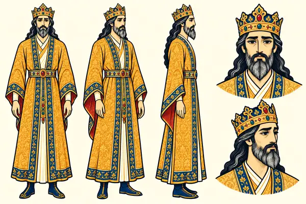 Bahman, identity sheet: Mature king (ill)