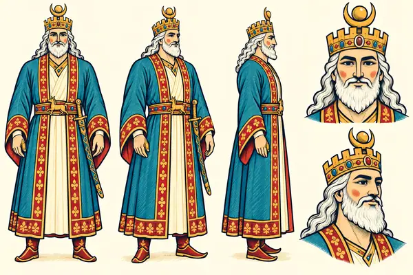 Bahram Goor, identity sheet: Old king