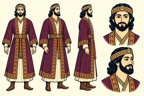 Bahram son of Siavash, identity sheet: Young commander (~25–30)