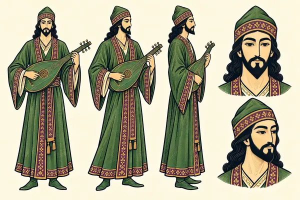 Barbad, identity sheet: Adult minstrel (~25–30)