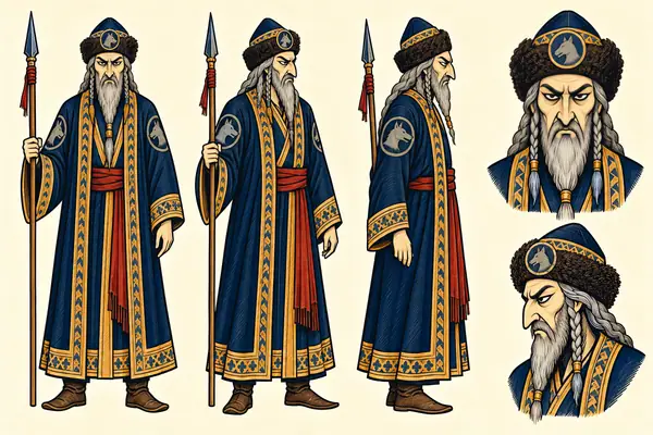Bidarfesh, identity sheet: Old warlock