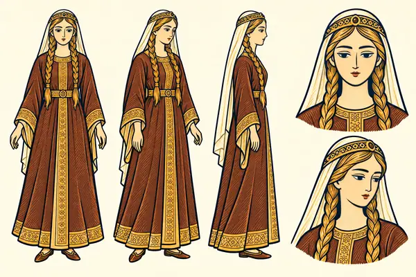 Bih Afrid, identity sheet: Young woman