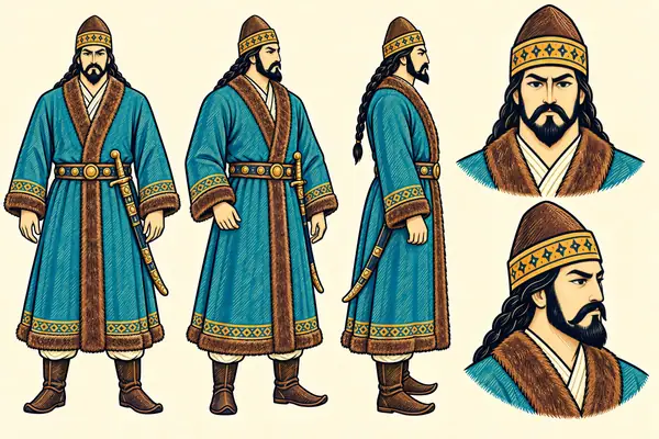 Bijan (Ashkanian), identity sheet: Mature Turkish lord