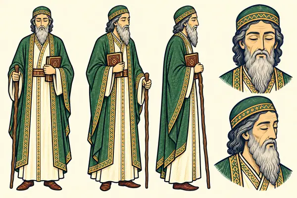 Bozorgmehr, identity sheet: Blind elder (~55+)