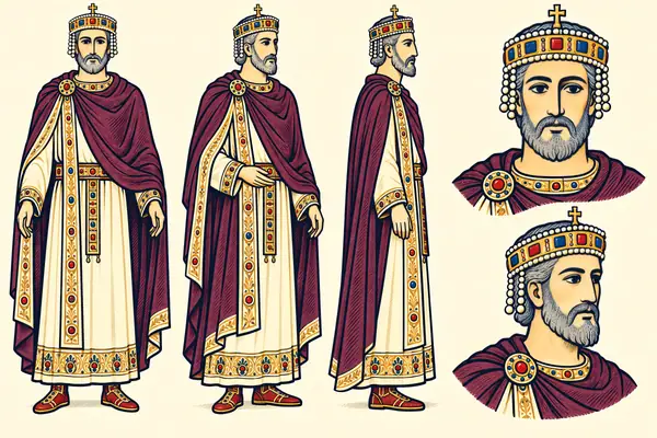 Caesar (of Khosrow Parviz's time), identity sheet: Mature emperor (~50–60)