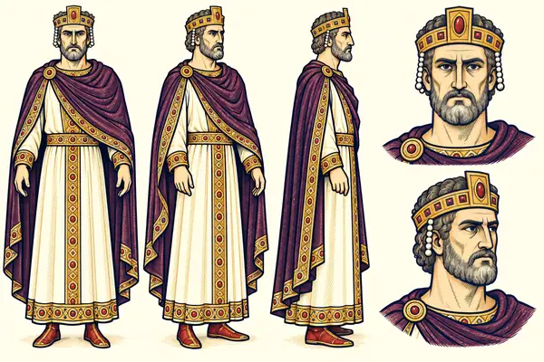 Caesar (of Shapur Zul-Aktaf’s time), identity sheet: Mature Roman king