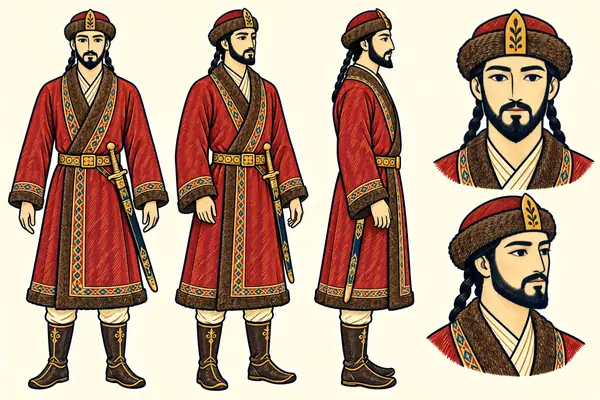 Faghanish, identity sheet: Young lord-king (~25)