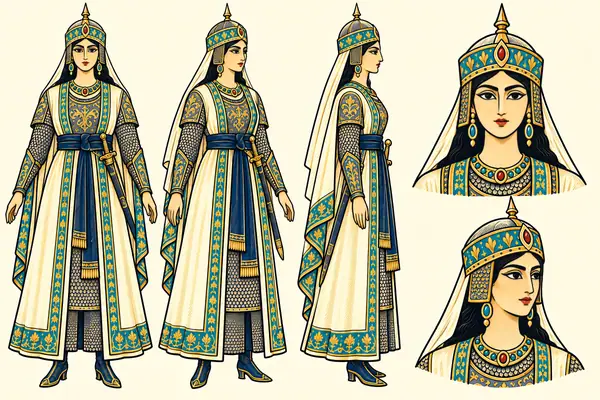 Farangis, identity sheet: Mature mother of the Shah (B10.17-B13)