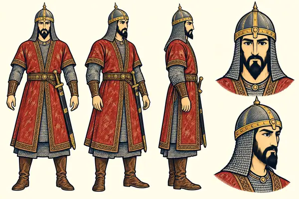 Farrokhzad (son of Ormozd), identity sheet: Mature commander (~45)