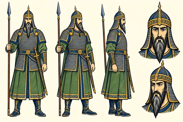 Farshidvard (Viseh), identity sheet: Older commander (C3)