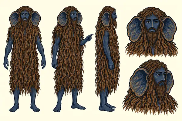 Goosh-bistar, identity sheet: Adult wild man