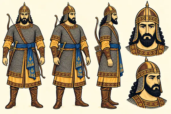 Gordvi, identity sheet: Mature warrior (~40)